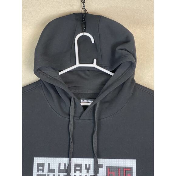 Rebel Minds Hoodie Mens 4XL Black Always Thinking Big Lego Brick Graphic - Picture 2 of 10